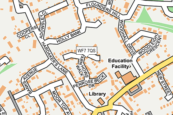 WF7 7QS map - OS OpenMap – Local (Ordnance Survey)