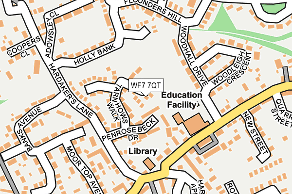 WF7 7QT map - OS OpenMap – Local (Ordnance Survey)
