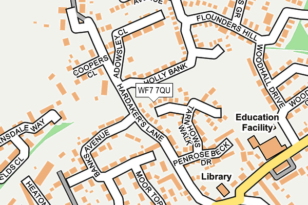 WF7 7QU map - OS OpenMap – Local (Ordnance Survey)