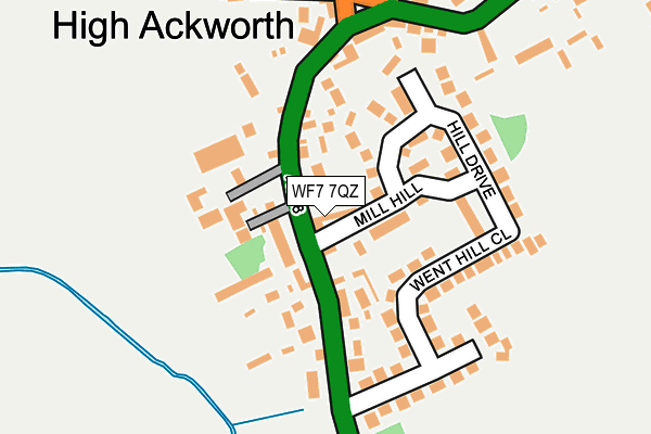 WF7 7QZ map - OS OpenMap – Local (Ordnance Survey)