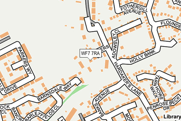 WF7 7RA map - OS OpenMap – Local (Ordnance Survey)