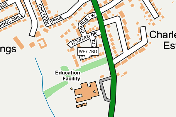 WF7 7RD map - OS OpenMap – Local (Ordnance Survey)