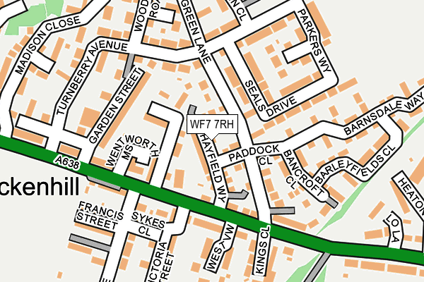 WF7 7RH map - OS OpenMap – Local (Ordnance Survey)