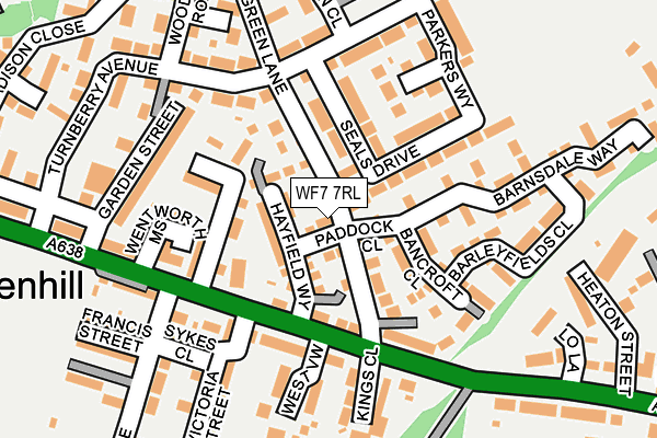 WF7 7RL map - OS OpenMap – Local (Ordnance Survey)