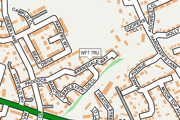 WF7 7RU map - OS OpenMap – Local (Ordnance Survey)