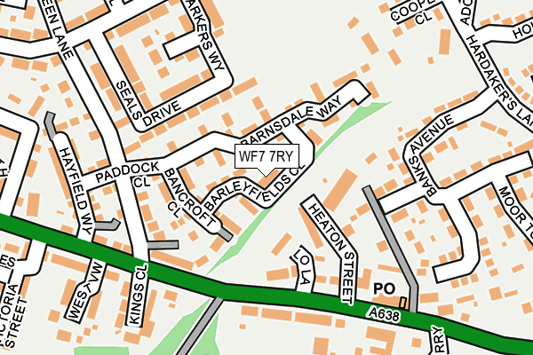 WF7 7RY map - OS OpenMap – Local (Ordnance Survey)