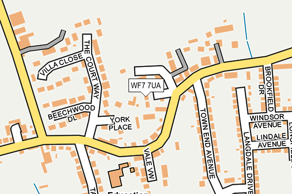 WF7 7UA map - OS OpenMap – Local (Ordnance Survey)