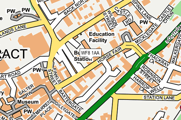 WF8 1AA map - OS OpenMap – Local (Ordnance Survey)