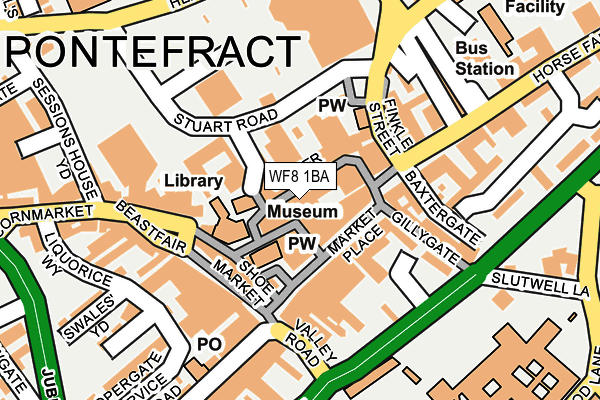 WF8 1BA map - OS OpenMap – Local (Ordnance Survey)