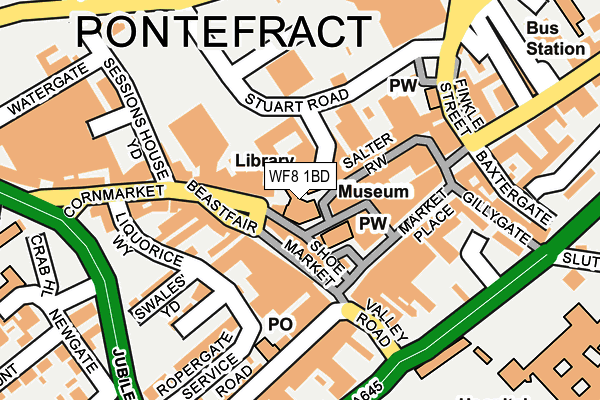 WF8 1BD map - OS OpenMap – Local (Ordnance Survey)