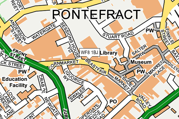 Map of R S LEISURE (PONTEFRACT) LIMITED at local scale