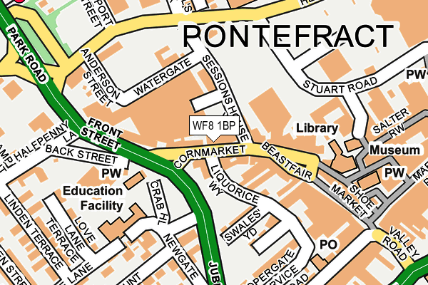 WF8 1BP map - OS OpenMap – Local (Ordnance Survey)