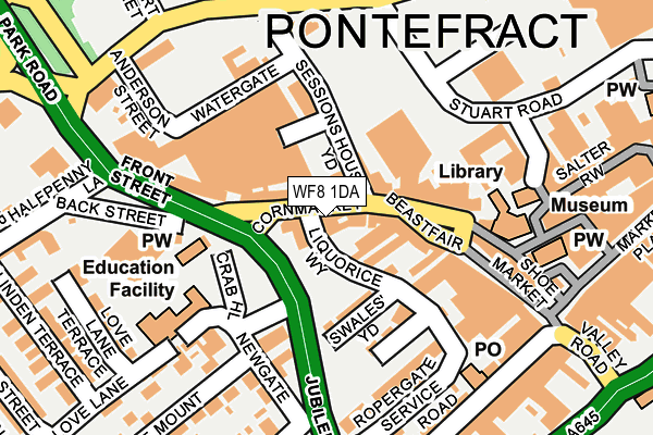 WF8 1DA map - OS OpenMap – Local (Ordnance Survey)