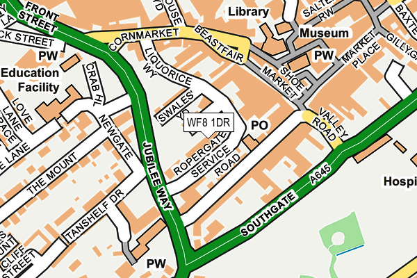 WF8 1DR map - OS OpenMap – Local (Ordnance Survey)