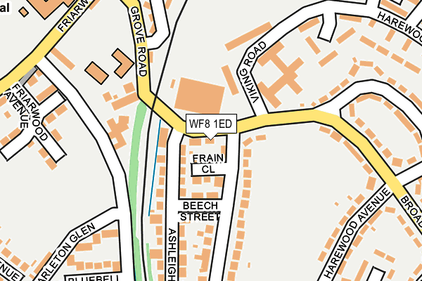 WF8 1ED map - OS OpenMap – Local (Ordnance Survey)