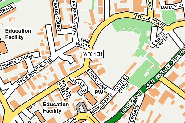 WF8 1EH map - OS OpenMap – Local (Ordnance Survey)