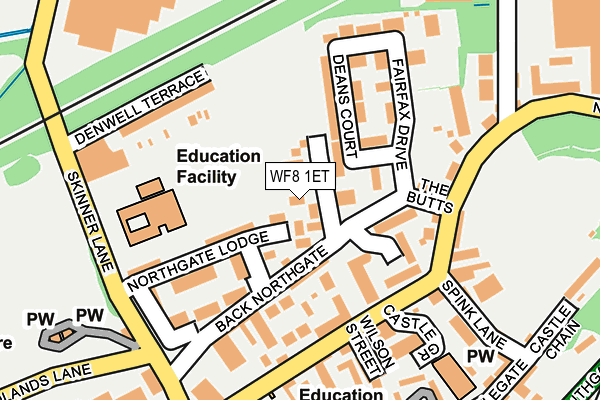 WF8 1ET map - OS OpenMap – Local (Ordnance Survey)