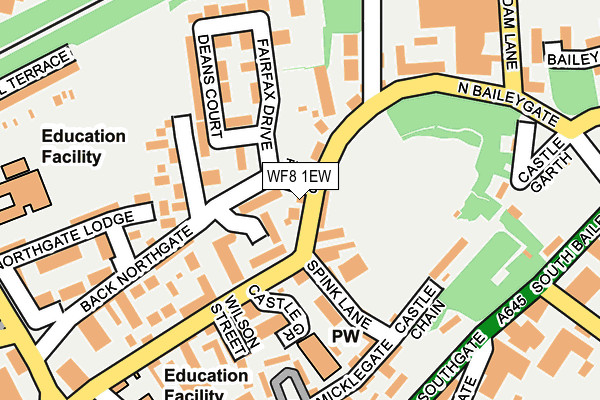 WF8 1EW map - OS OpenMap – Local (Ordnance Survey)