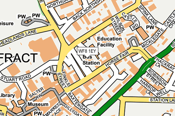 WF8 1EY map - OS OpenMap – Local (Ordnance Survey)