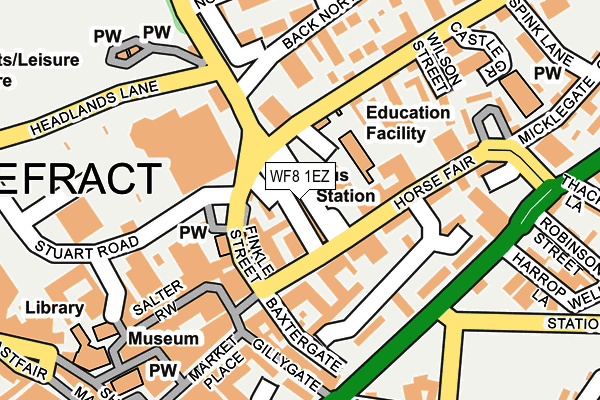 WF8 1EZ map - OS OpenMap – Local (Ordnance Survey)