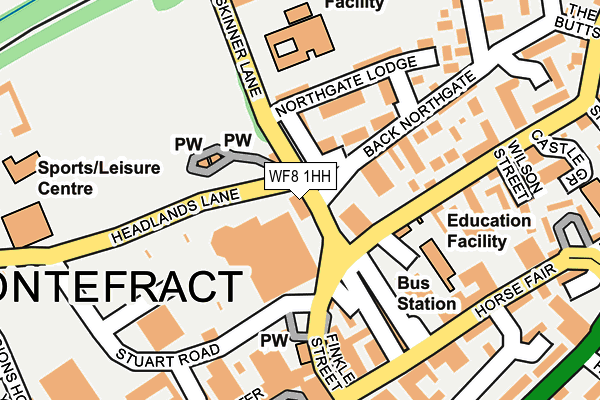 WF8 1HH map - OS OpenMap – Local (Ordnance Survey)