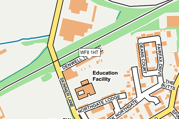 WF8 1HT map - OS OpenMap – Local (Ordnance Survey)