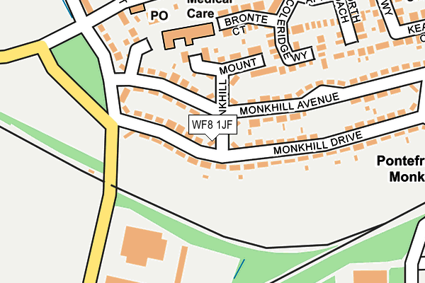 WF8 1JF map - OS OpenMap – Local (Ordnance Survey)
