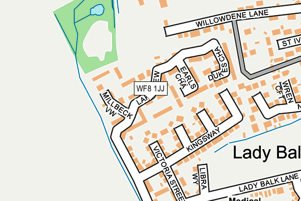 WF8 1JJ map - OS OpenMap – Local (Ordnance Survey)