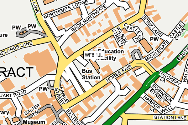 WF8 1JL map - OS OpenMap – Local (Ordnance Survey)
