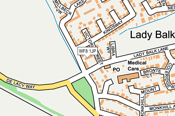 WF8 1JP map - OS OpenMap – Local (Ordnance Survey)