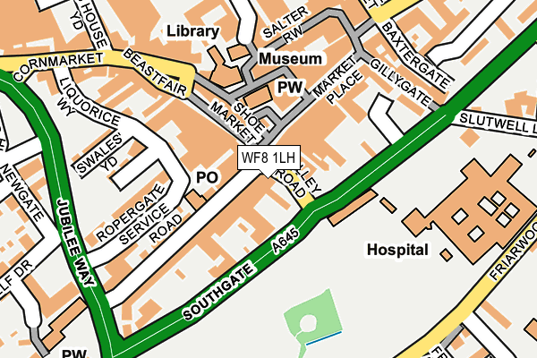 WF8 1LH map - OS OpenMap – Local (Ordnance Survey)