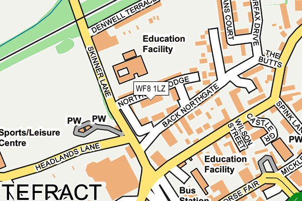 WF8 1LZ map - OS OpenMap – Local (Ordnance Survey)