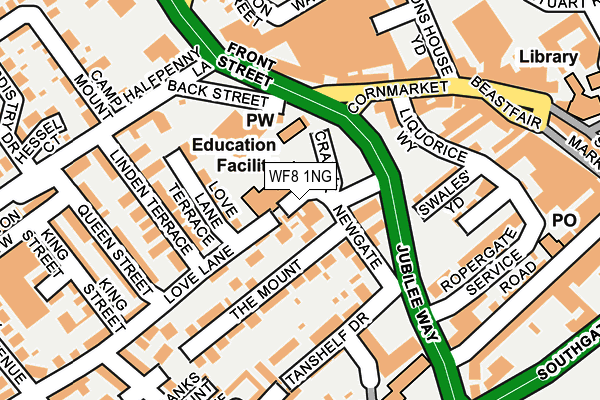 WF8 1NG map - OS OpenMap – Local (Ordnance Survey)