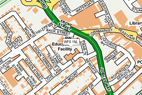 WF8 1NL map - OS OpenMap – Local (Ordnance Survey)