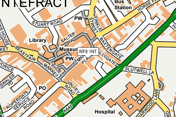 WF8 1NT map - OS OpenMap – Local (Ordnance Survey)