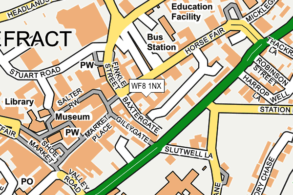 WF8 1NX map - OS OpenMap – Local (Ordnance Survey)