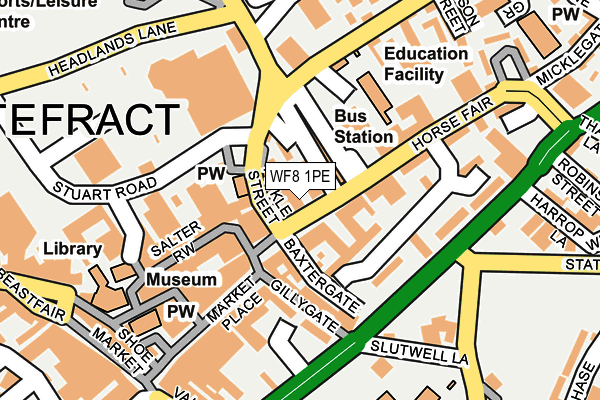 WF8 1PE map - OS OpenMap – Local (Ordnance Survey)