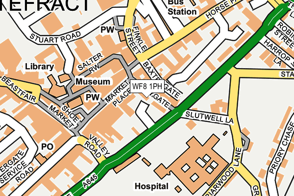 WF8 1PH map - OS OpenMap – Local (Ordnance Survey)