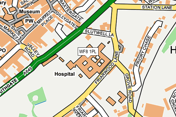 WF8 1PL map - OS OpenMap – Local (Ordnance Survey)