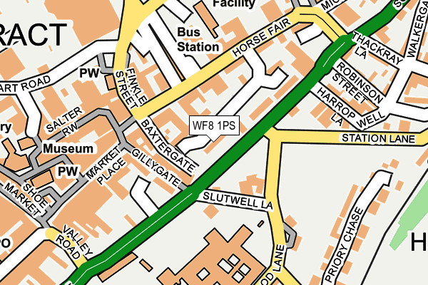 WF8 1PS map - OS OpenMap – Local (Ordnance Survey)