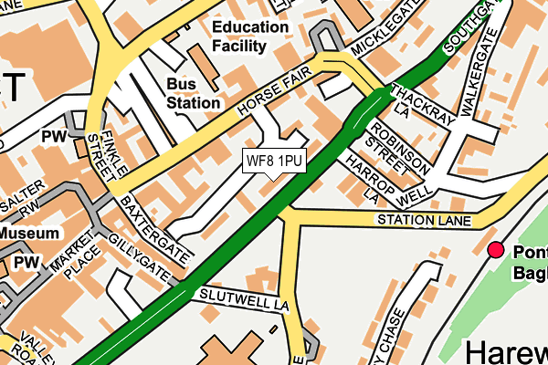 WF8 1PU map - OS OpenMap – Local (Ordnance Survey)