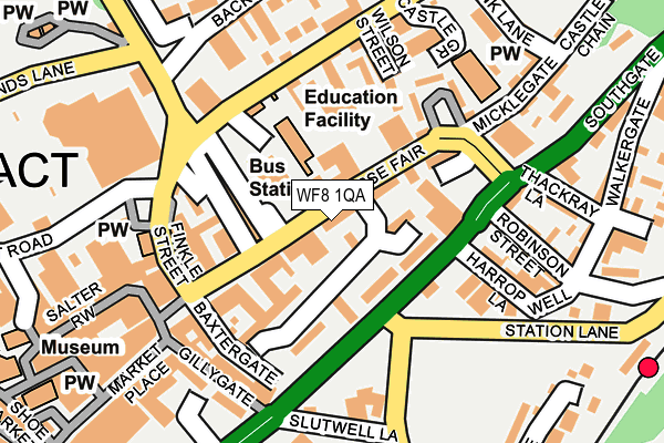 WF8 1QA map - OS OpenMap – Local (Ordnance Survey)