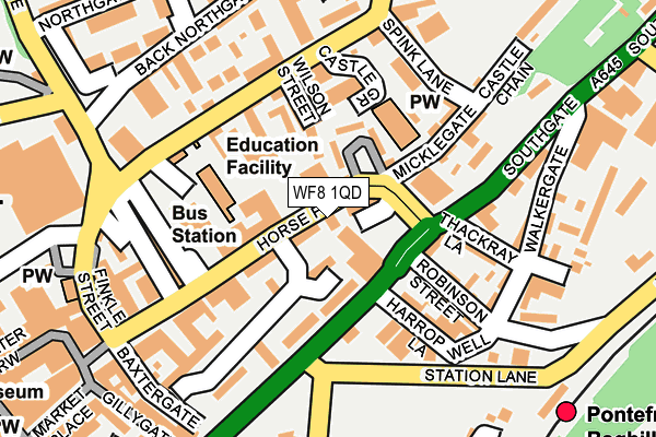 WF8 1QD map - OS OpenMap – Local (Ordnance Survey)