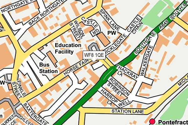WF8 1QE map - OS OpenMap – Local (Ordnance Survey)