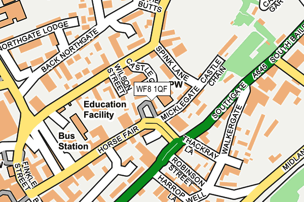 WF8 1QF map - OS OpenMap – Local (Ordnance Survey)