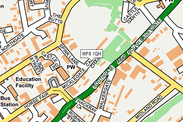 WF8 1QH map - OS OpenMap – Local (Ordnance Survey)