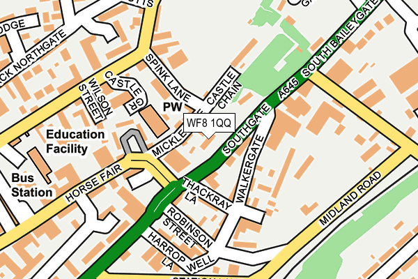WF8 1QQ map - OS OpenMap – Local (Ordnance Survey)