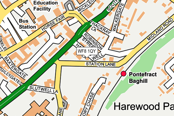 WF8 1QY map - OS OpenMap – Local (Ordnance Survey)