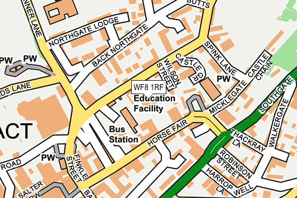 WF8 1RF map - OS OpenMap – Local (Ordnance Survey)