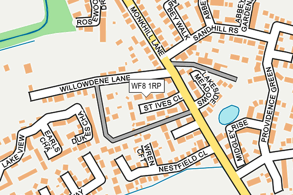 WF8 1RP map - OS OpenMap – Local (Ordnance Survey)